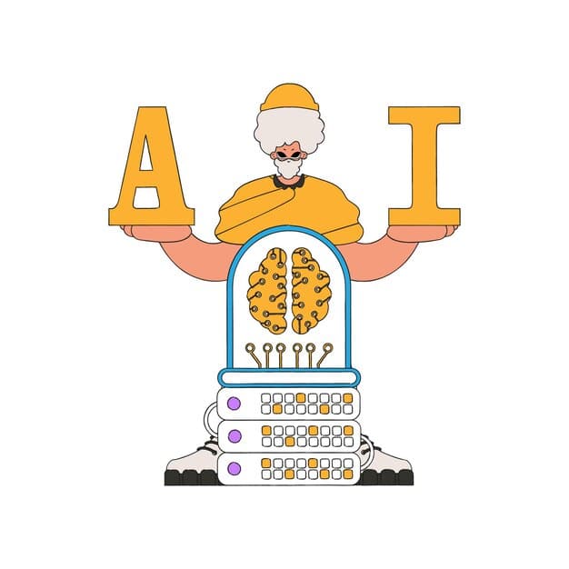A digital illustration depicting an AI brain transforming text from one language to another, symbolizing the intelligence and transformative power of AI translation.