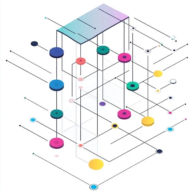 A diagram illustrating the TensorFlow architecture, showing data flow from input images through various layers of the neural network (convolutional, pooling, fully connected) to the output layer with classified objects.