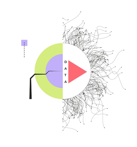 An artistic representation of a data stream split into uneven portions, visually showing biased data allocation. One fraction is much larger than the other, causing an imbalance.