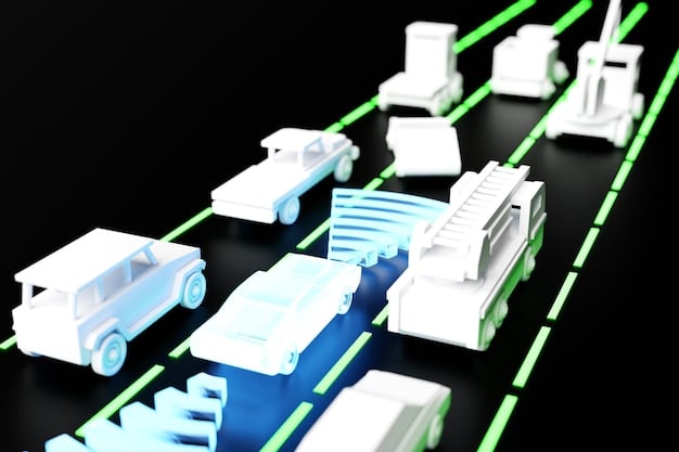 A screenshot of a logistics dashboard showing optimized delivery routes generated by a machine learning algorithm, with real-time traffic updates and predictive ETAs for each stop.