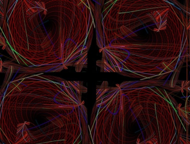 An abstract representation of an AI algorithm, with lines of code branching out into different demographic groups, some highlighted in red to represent bias and disproportionate impact.