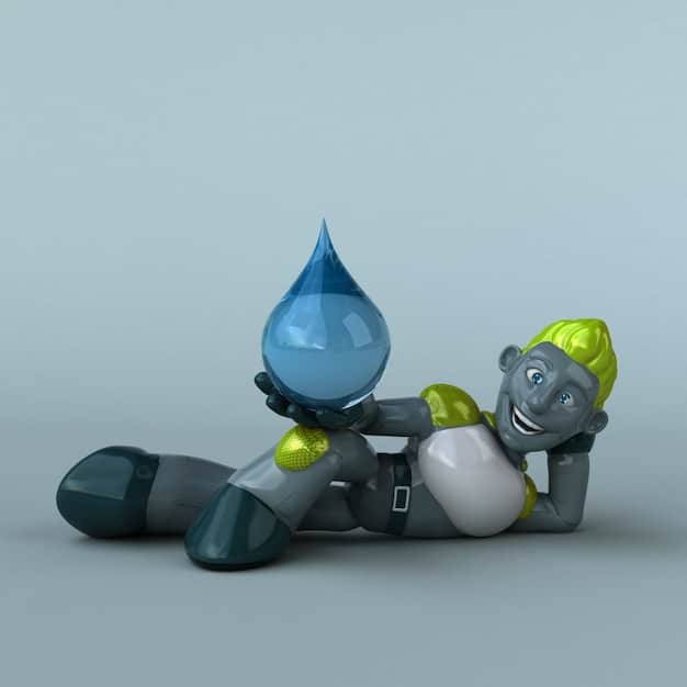 A 3D rendering of a product being virtually prototyped using AI software, showing different design iterations and simulations of performance under various conditions.