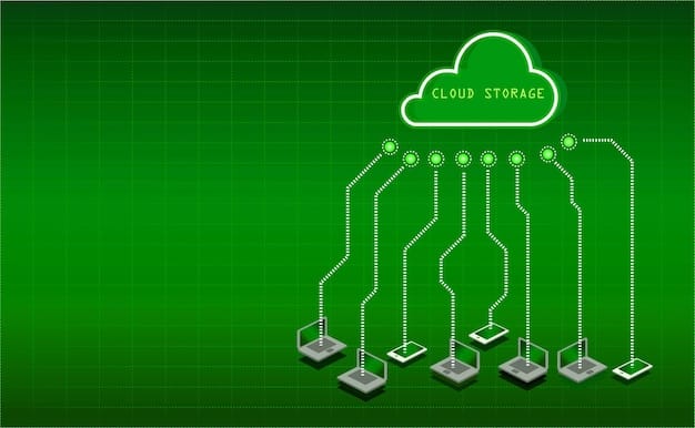 A schematic diagram of a cloud-based AI infrastructure, showing various components such as data storage, processing servers, AI model deployment platforms, and security protocols, all connected within a secure cloud environment.