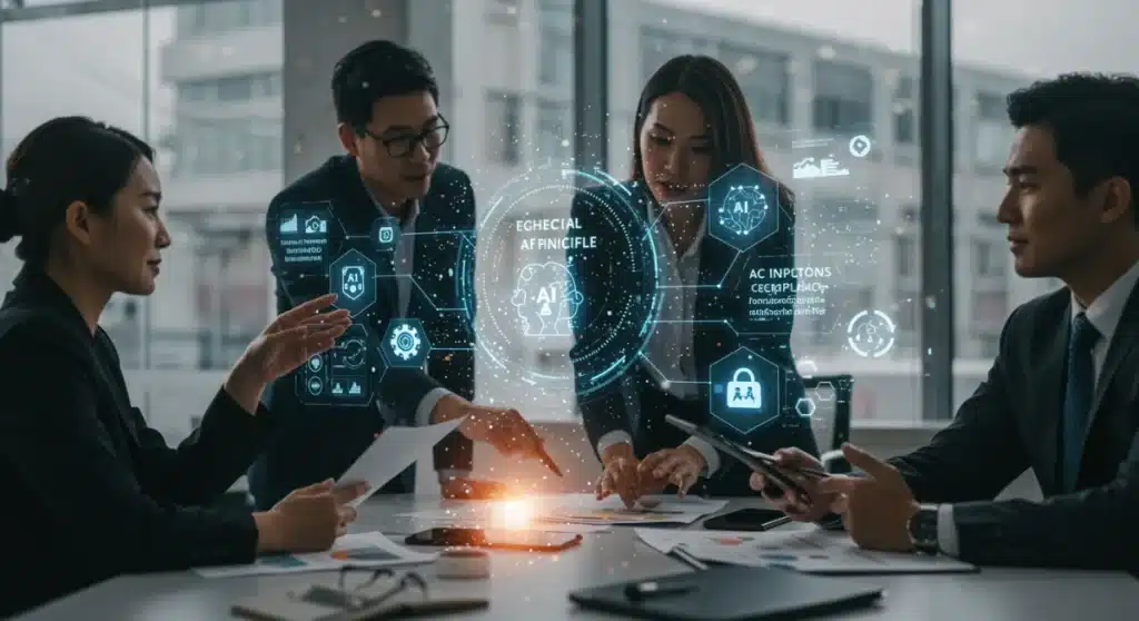 AI Ethics in Business: US Guidelines for Trust & Compliance 2025