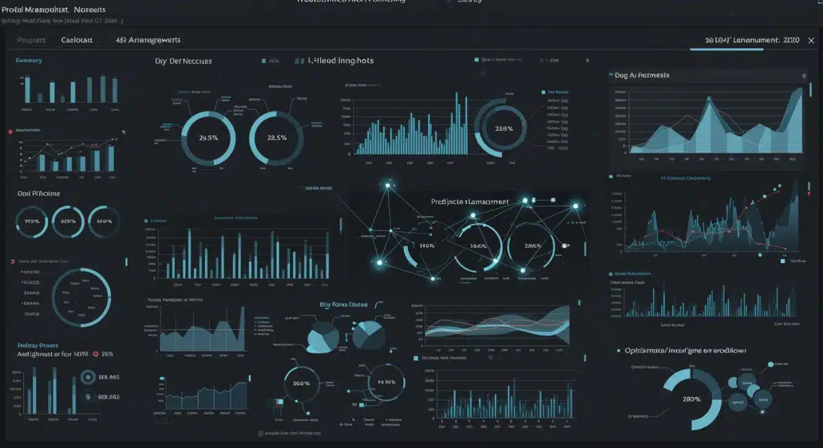 AI project management dashboard with predictive analytics