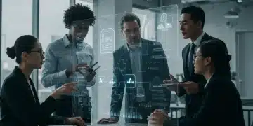 Business leaders discussing new US AI regulations compliance