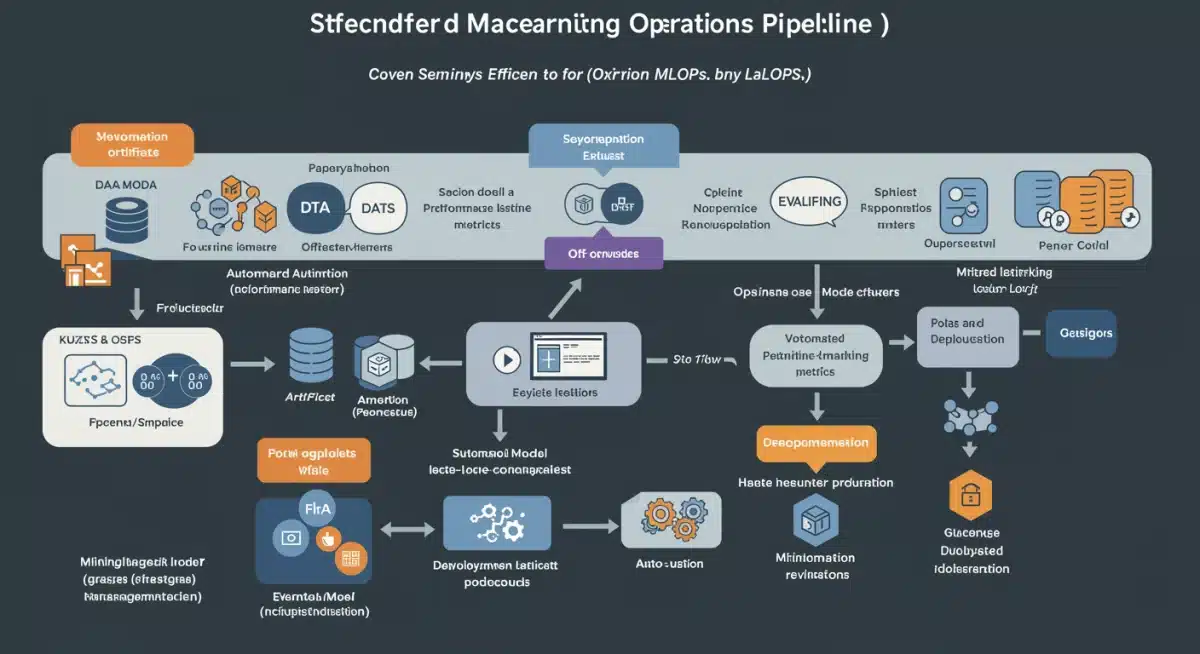 MLOps pipeline diagram for reducing machine learning model latency.