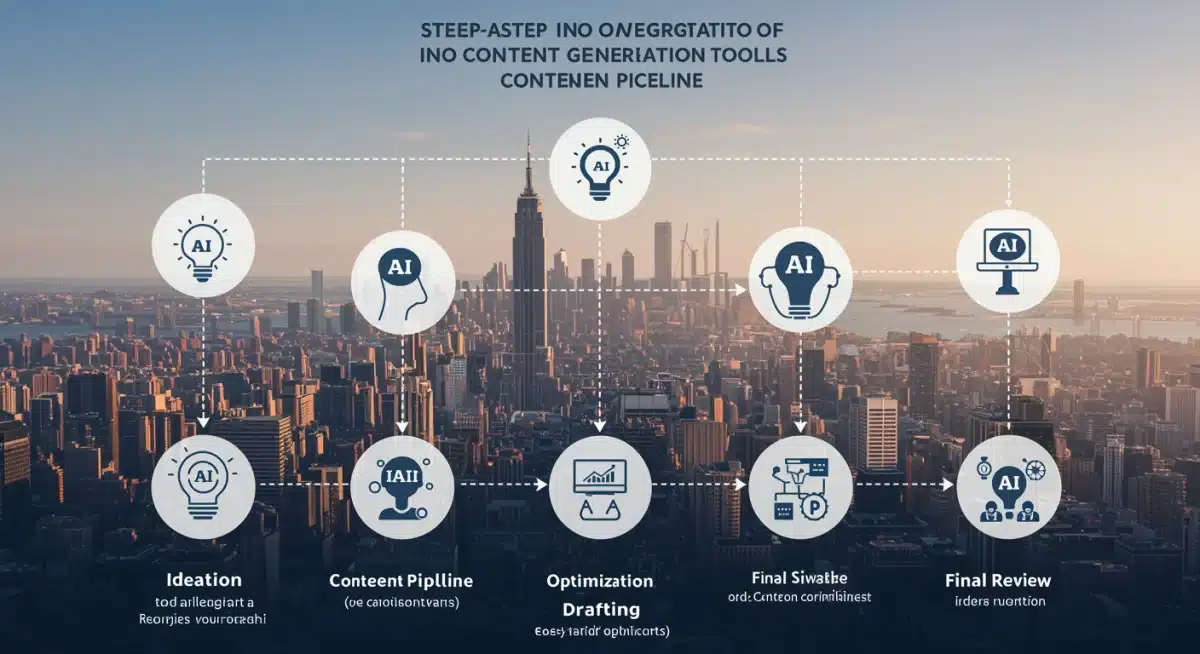 Workflow diagram for AI content generation tool integration