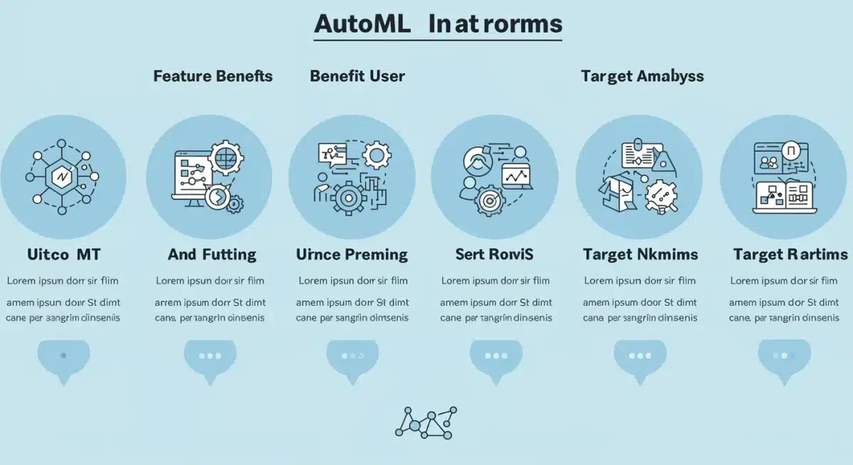 Infographic comparing five leading AutoML platforms for performance and features