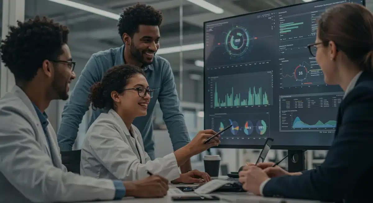 Data scientists collaborating on AutoML model performance and deployment