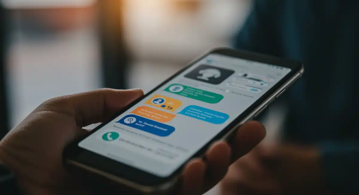 AI chatbot assisting customer service inquiries on a smartphone