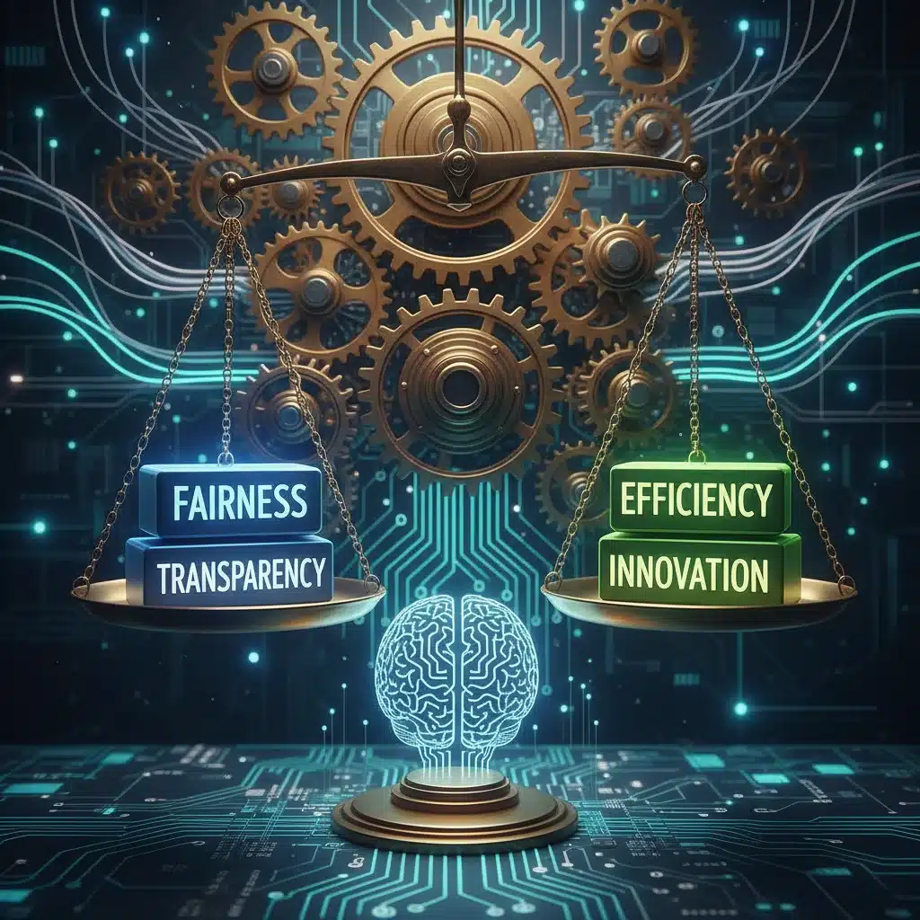 Ethical AI development framework, balancing fairness and efficiency