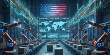 AI-powered robots optimizing warehouse operations for cost reduction