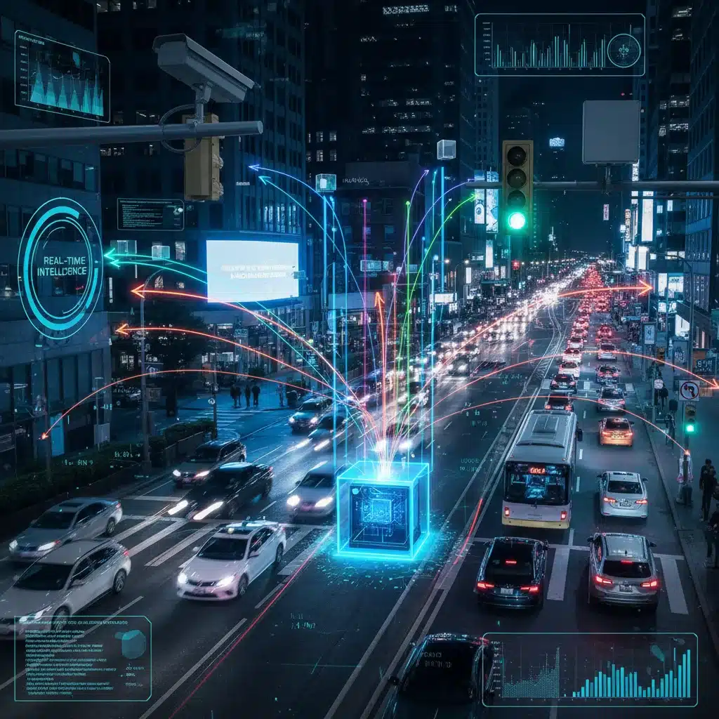 Real-time data processing in a smart city via edge AI