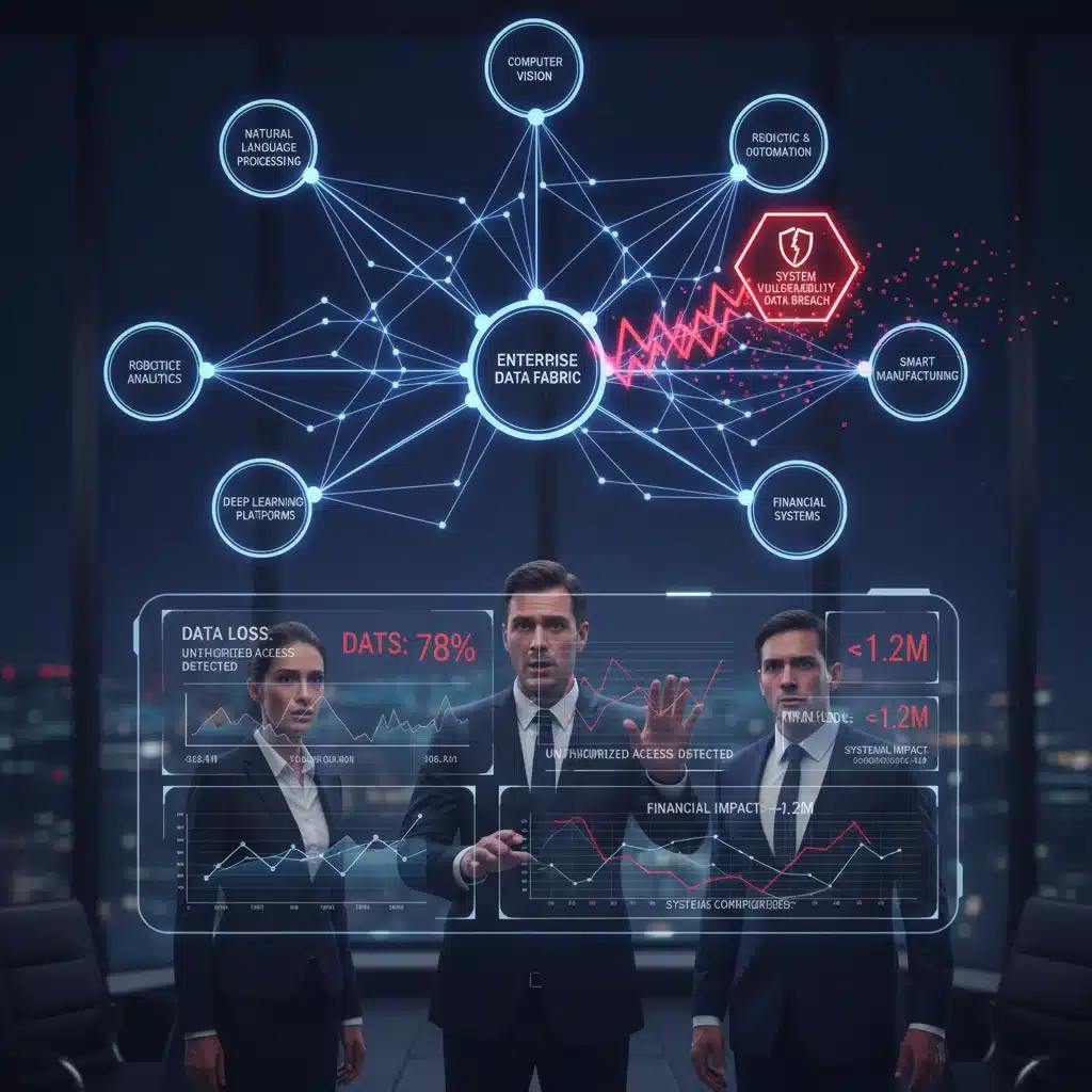 Interconnected AI systems and data breach vulnerability